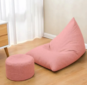 TriComfort Lounge: The Ultimate Triangle Bean Bag Sofa with Footrest