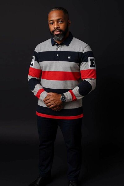 Polo homme à rayures élégantes