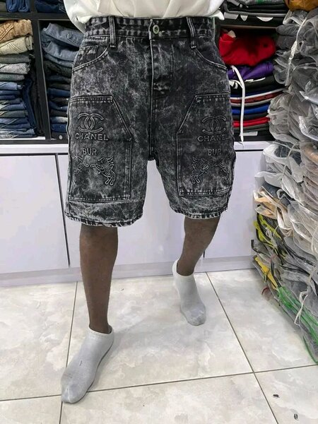 Short en jean décontracté homme