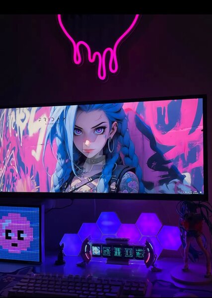 12pcs Hexagon Wall Gaming Decor RGB Smart Light Panel