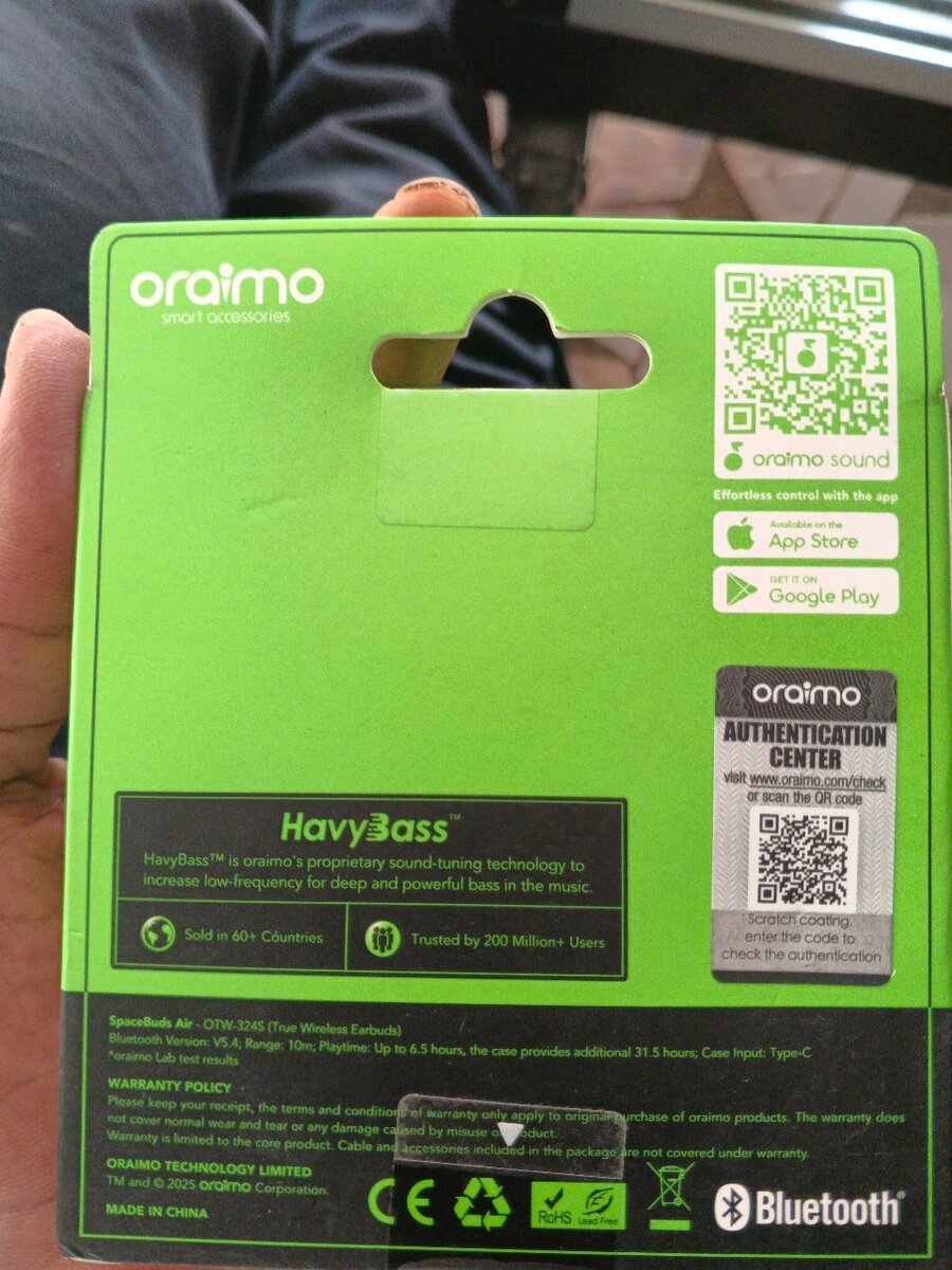 Oraimo Écouteurs Bluetooth