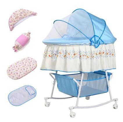 Baby Cradle Bed with Mosquito Net Pillow Mattress Available Swing Crib