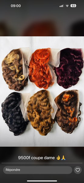 Perruque Frisée Colorée