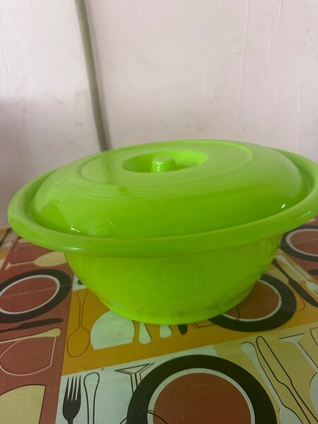 Bols avec couvercles en plastique coloré