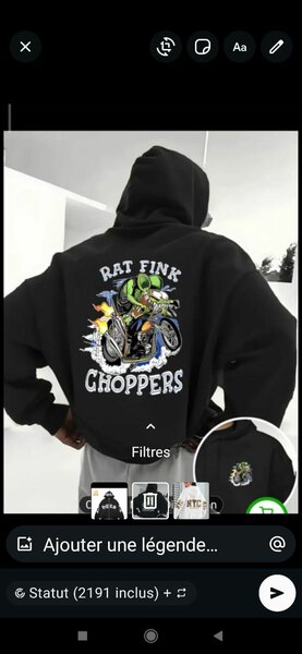 Sweat-shirt Motard Rat Fink