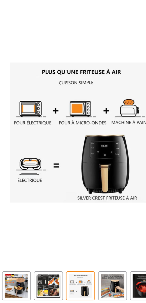 Friteuse à air 8L 2400W