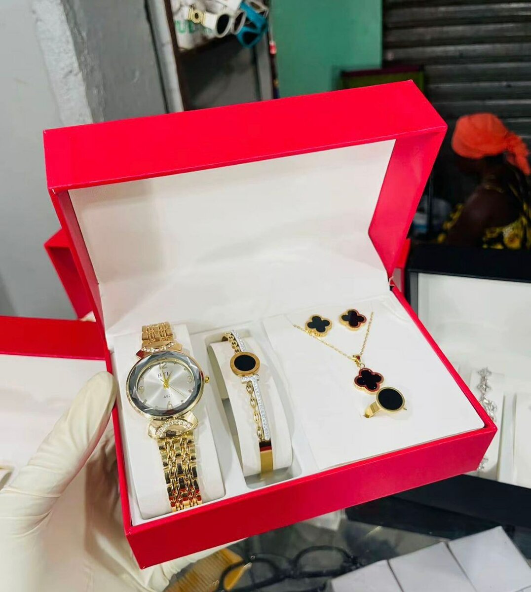 Ensemble Montre et Bijoux Luxe