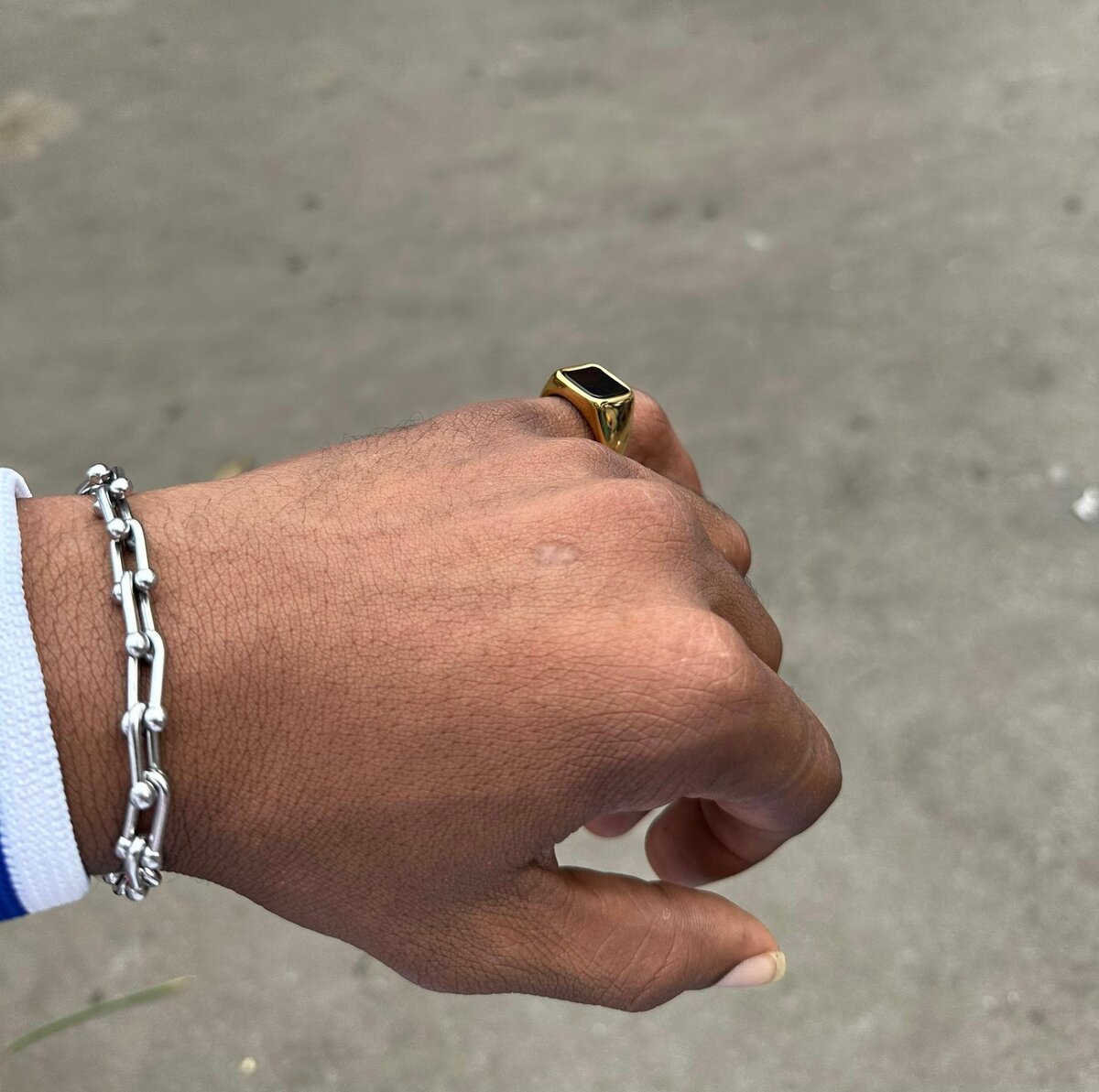 Bague Homme Dorée Élégante