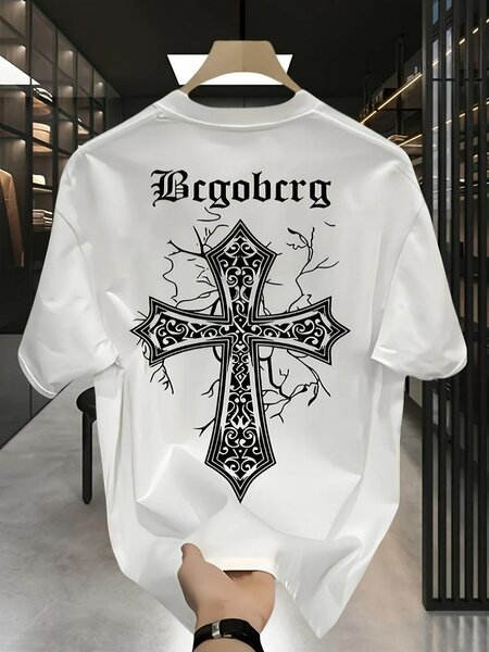 T-shirt Begoberg motif croix noire