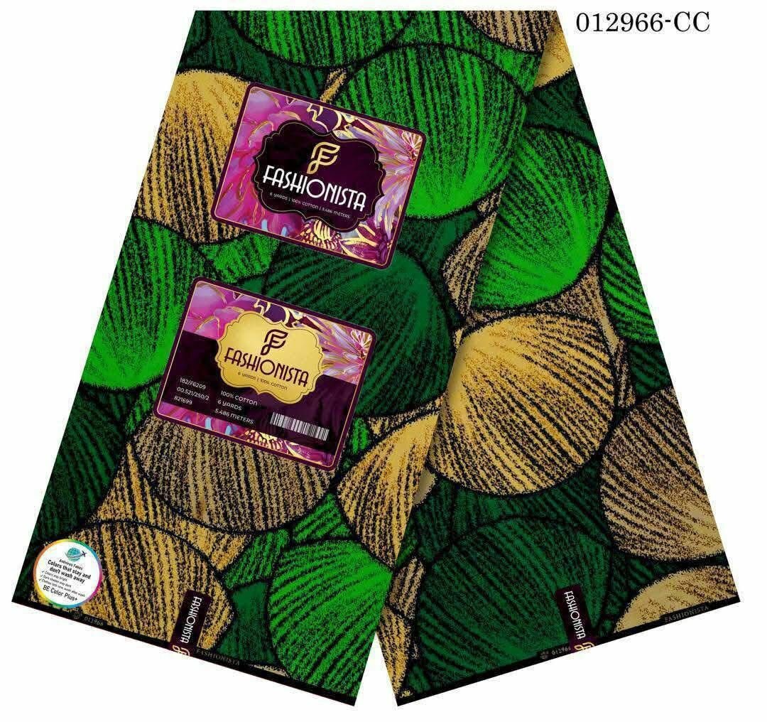 Tissu en coton imprimé coloré