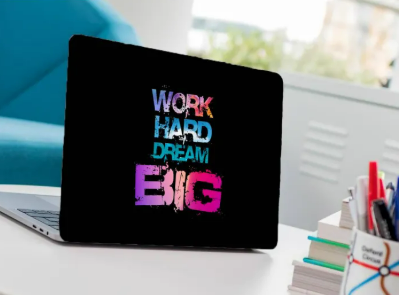 Work Hard Dream Big Laptop Skin Vinyl Sticker Decal, 12 13 13.3 14 15 15.4 15.6 inch Laptop Skin Sticker Cover Art Decal Protector Fits All Laptops