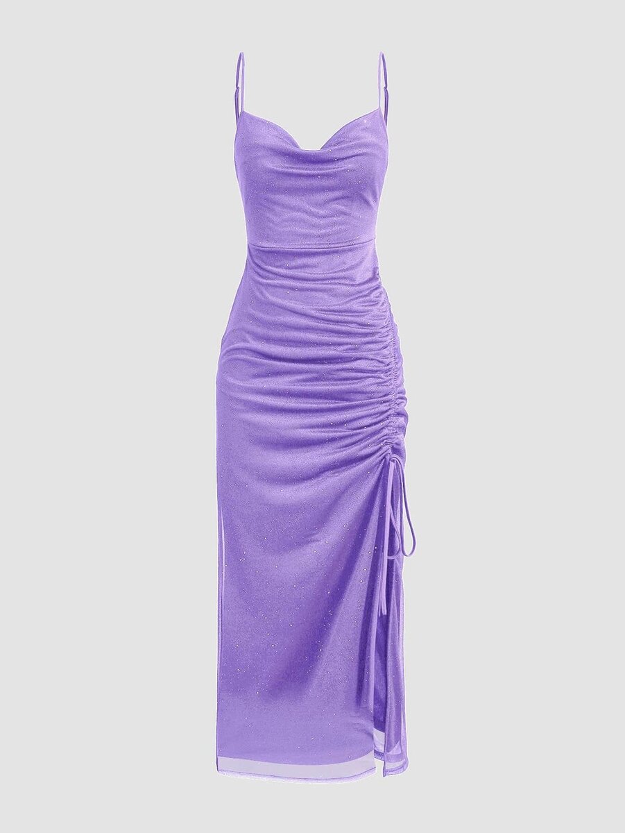 Robe longue violette élégante