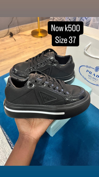 black prada sneakers