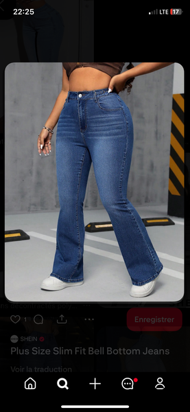 Jeans à pattes d'éléphant