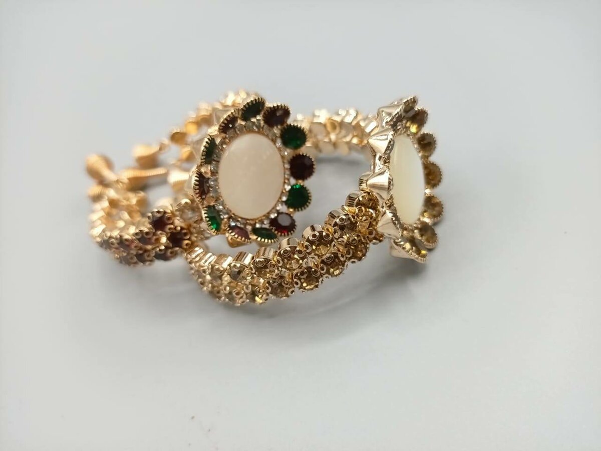 Trendy Elegant crystal stone 3 layer Adustable bracelete for