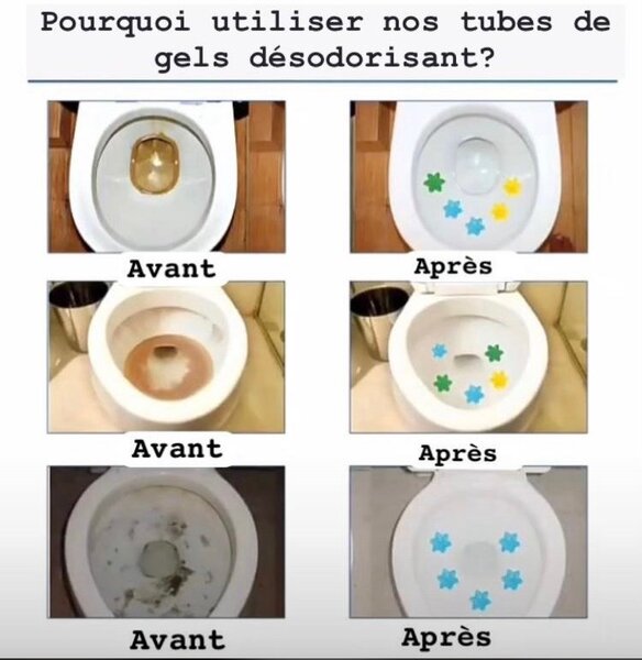 Gel désodorisant de toilette