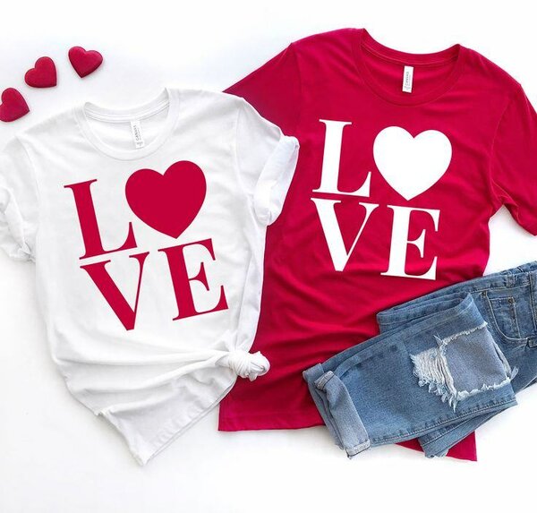 T-shirt amour Saint-Valentin