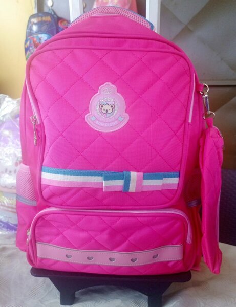 Sac à dos trolley rose enfant