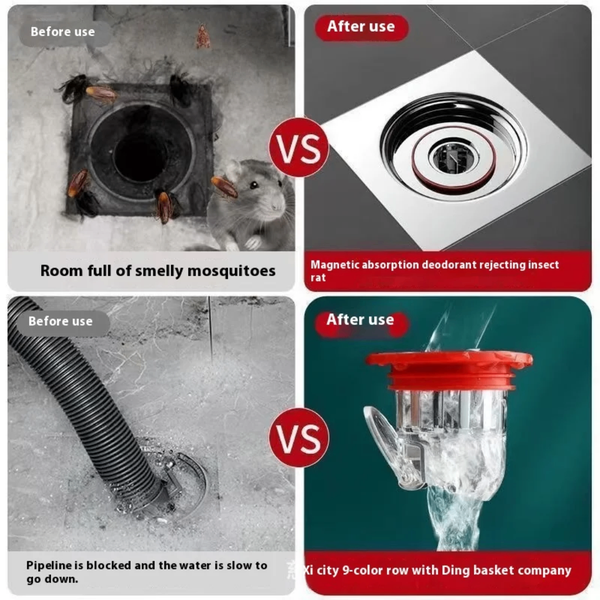 Siphons de sol contre mauvaise