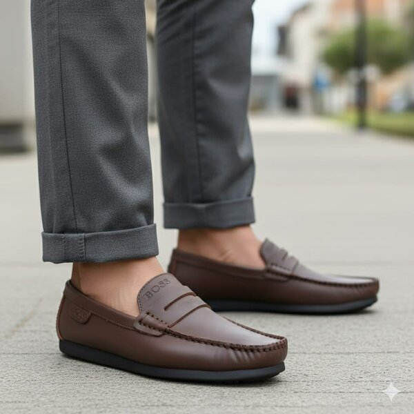 Chaussures mocassins marron pour homme BOSS