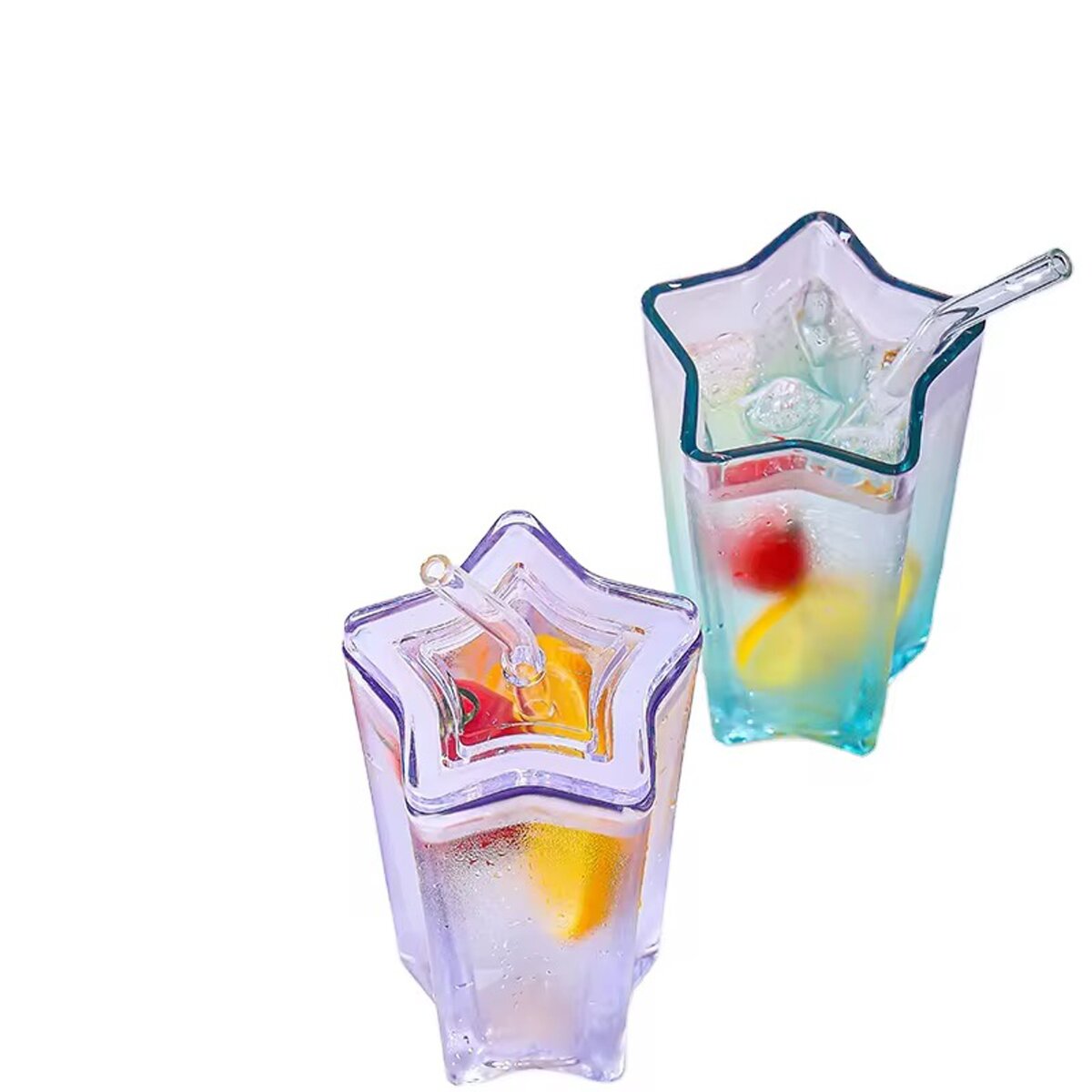Star bloom glass cup - 300ml