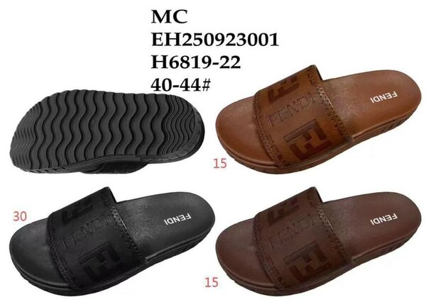 Claquettes en cuir élégantes