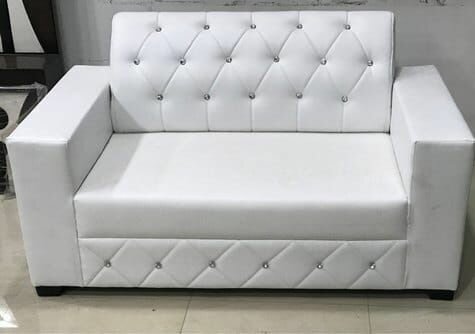 Canapé blanc en cuir luxe