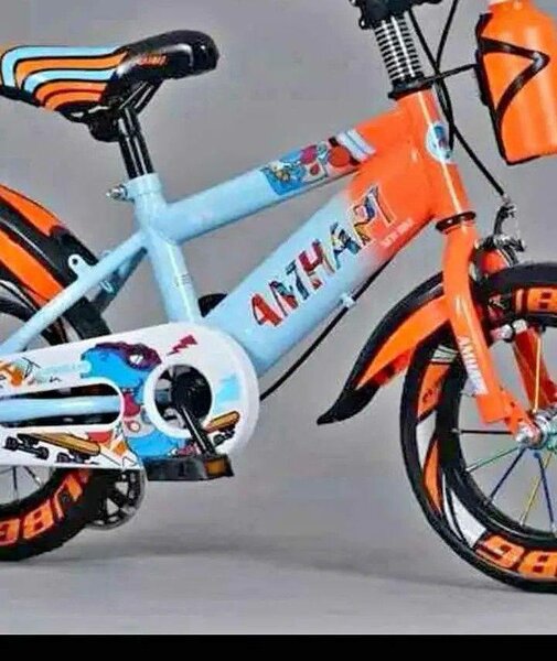 Vélo enfant orange et bleu AMHARI