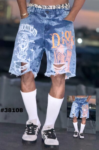 Bermudas en Jean Graphiques Homme
