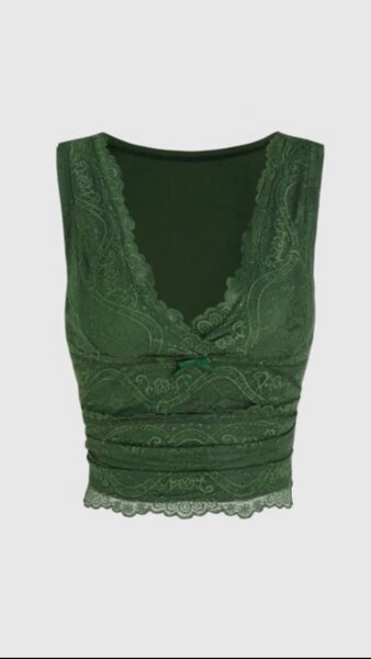 Top en dentelle vert élégant