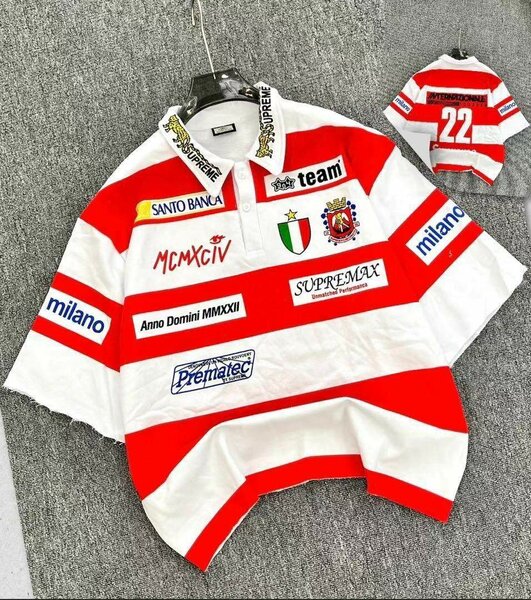 Polo sportif à rayures unisex