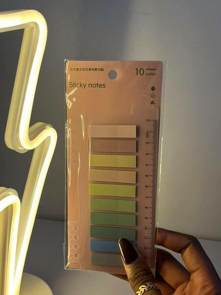PASTEL COLORED TRANSPARENT BOOKMARKERS
