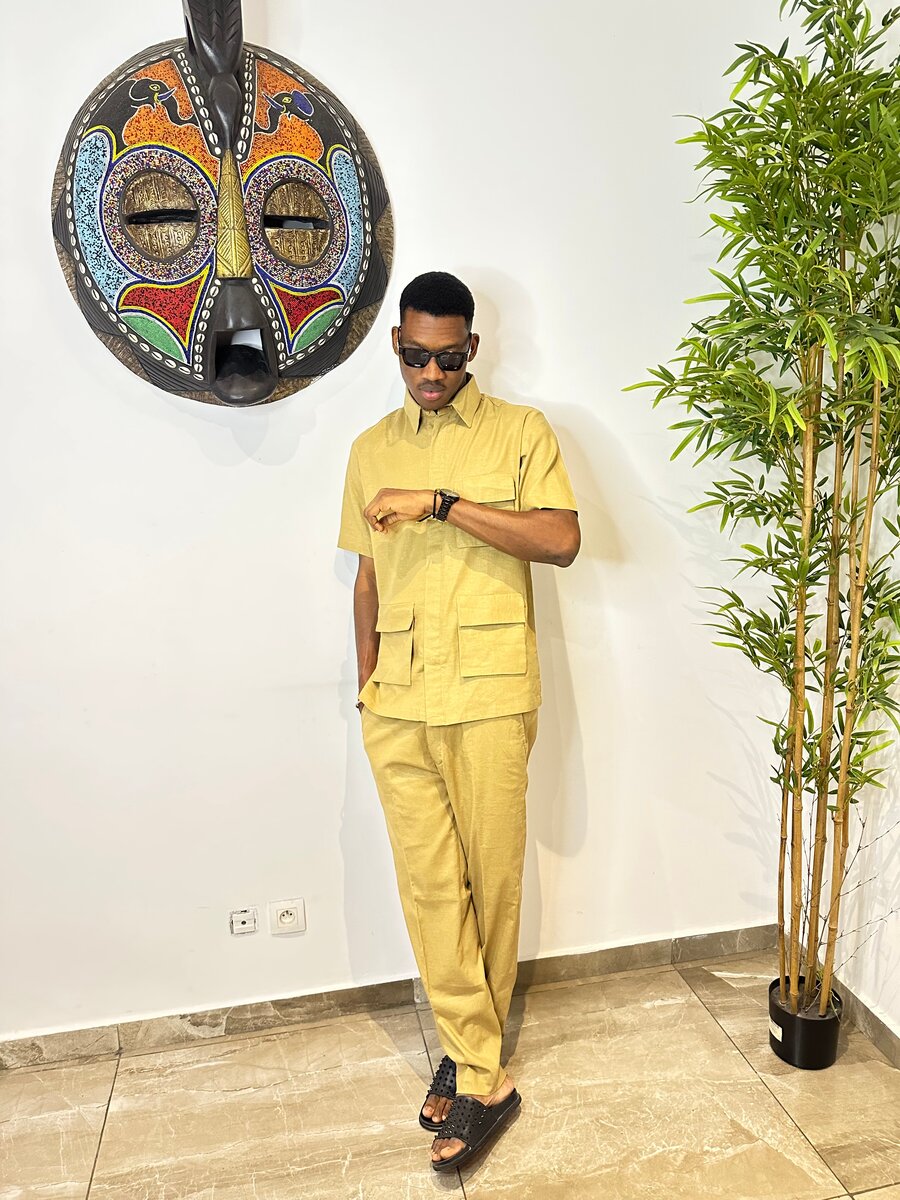 Ensemble d'été en lin pour homme