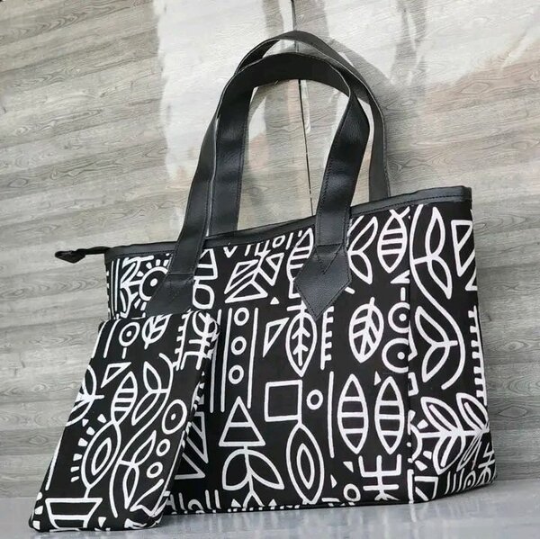 Sac fourre-tout chic motifs géométriques