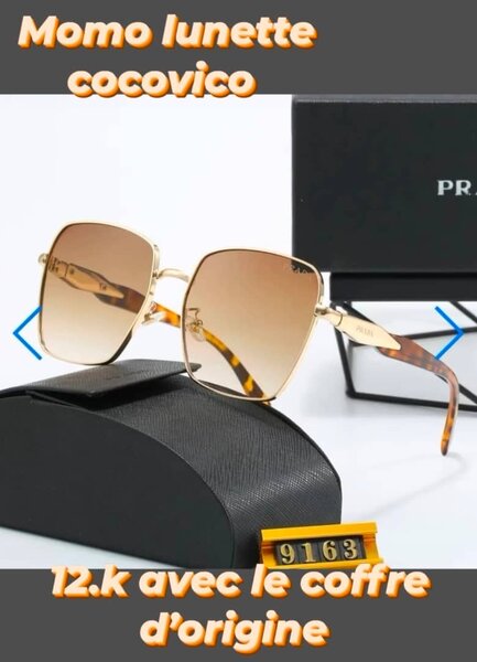 Lunettes de soleil luxe dorées