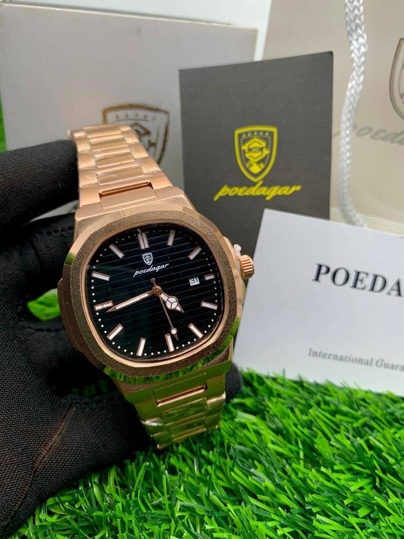 Montre homme dorée Poedagar