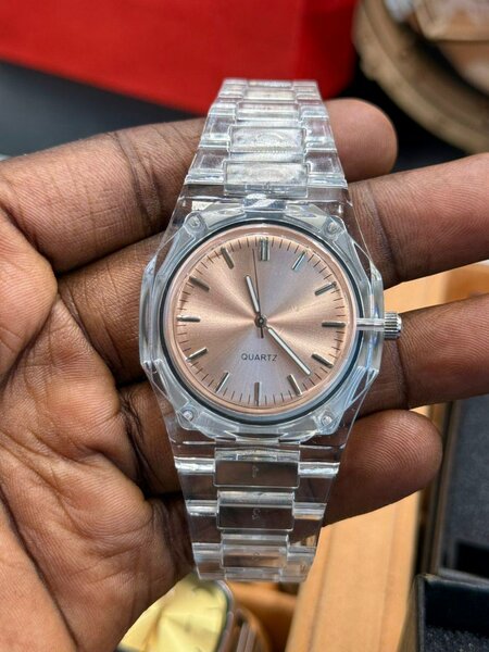 Montre Quartz Transparente Élégante