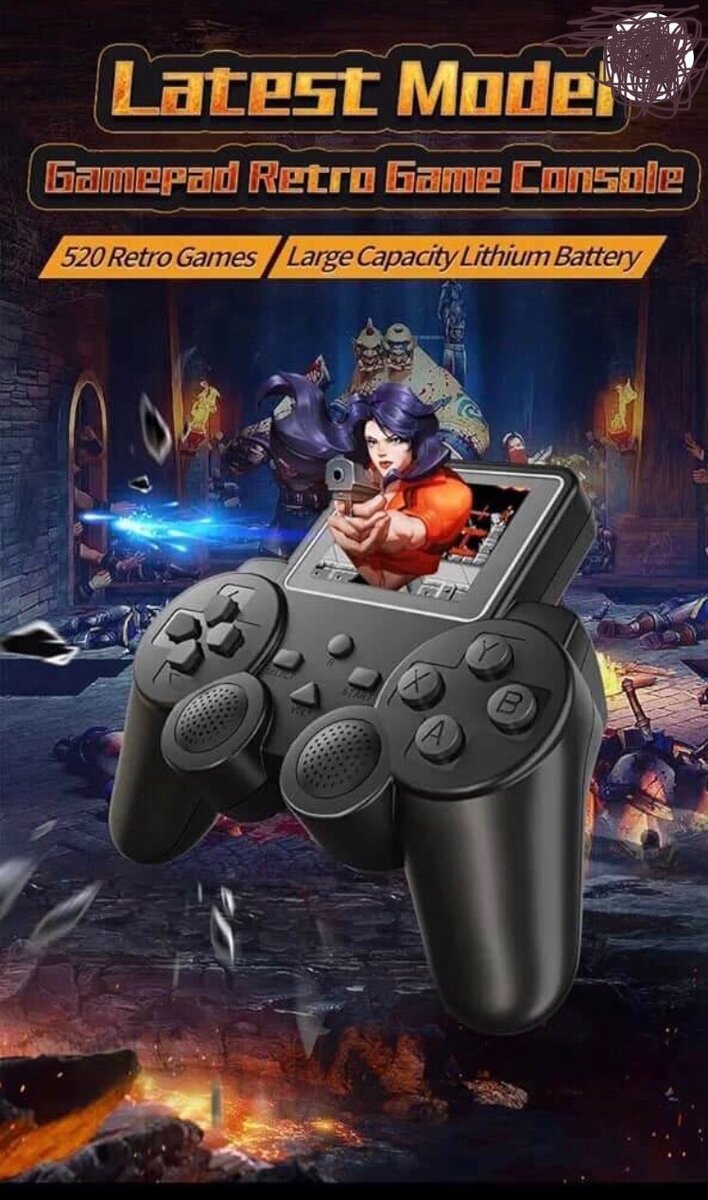 Console de jeu portable 8 bits 520 en 1 rétro classique -Écr