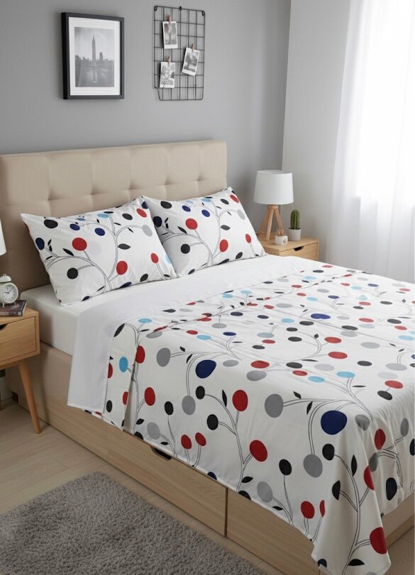 Parure de lit motif géométrique