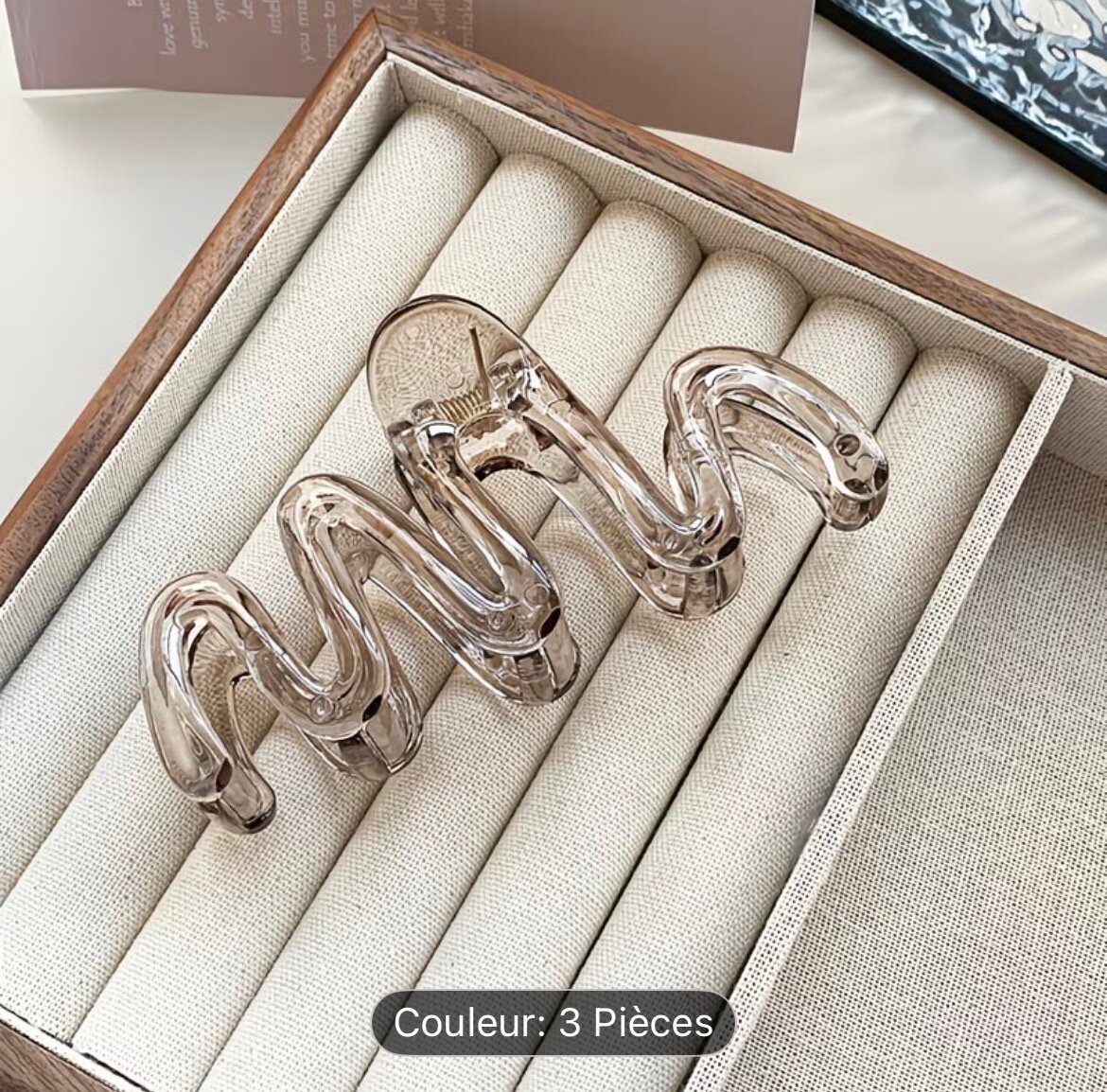 Ensemble de 3 pinces à cheveux en acrylique