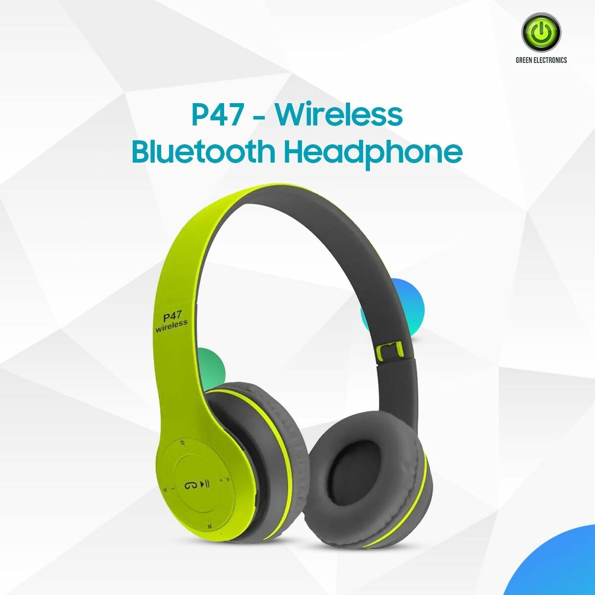 P47 Wireless Bluetooth Foldable Headset With Microphone