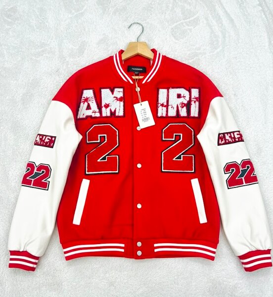 Veste de baseball rouge Amiri homme