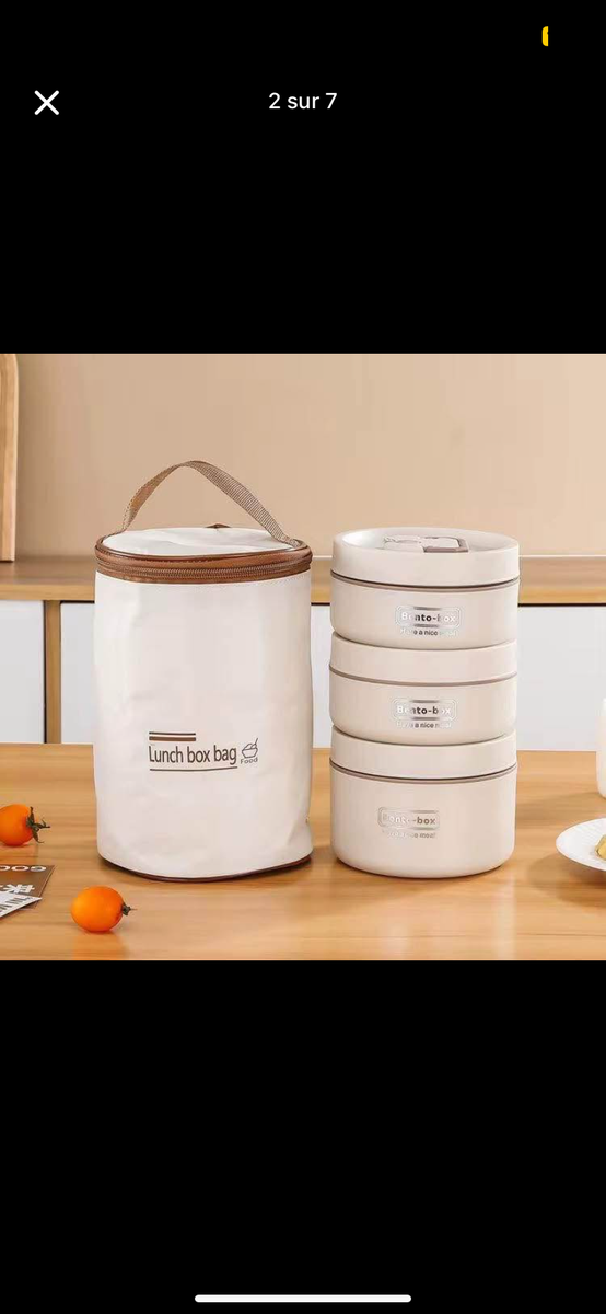 Boîte à lunch isolante portable