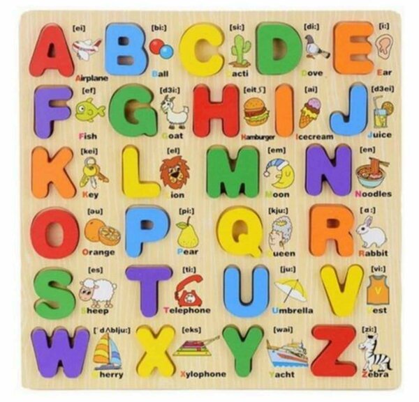 Puzzle éducatif alphabet bois