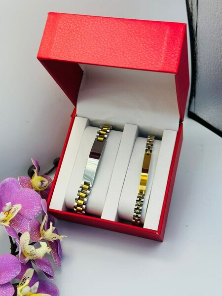 Bracelets en acier inoxydable pour homme et femme