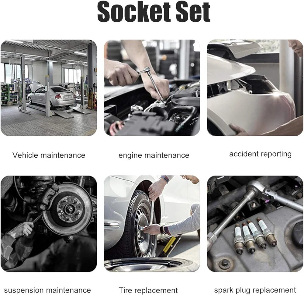 Outils clé à cliquet mécanique 53 pièces