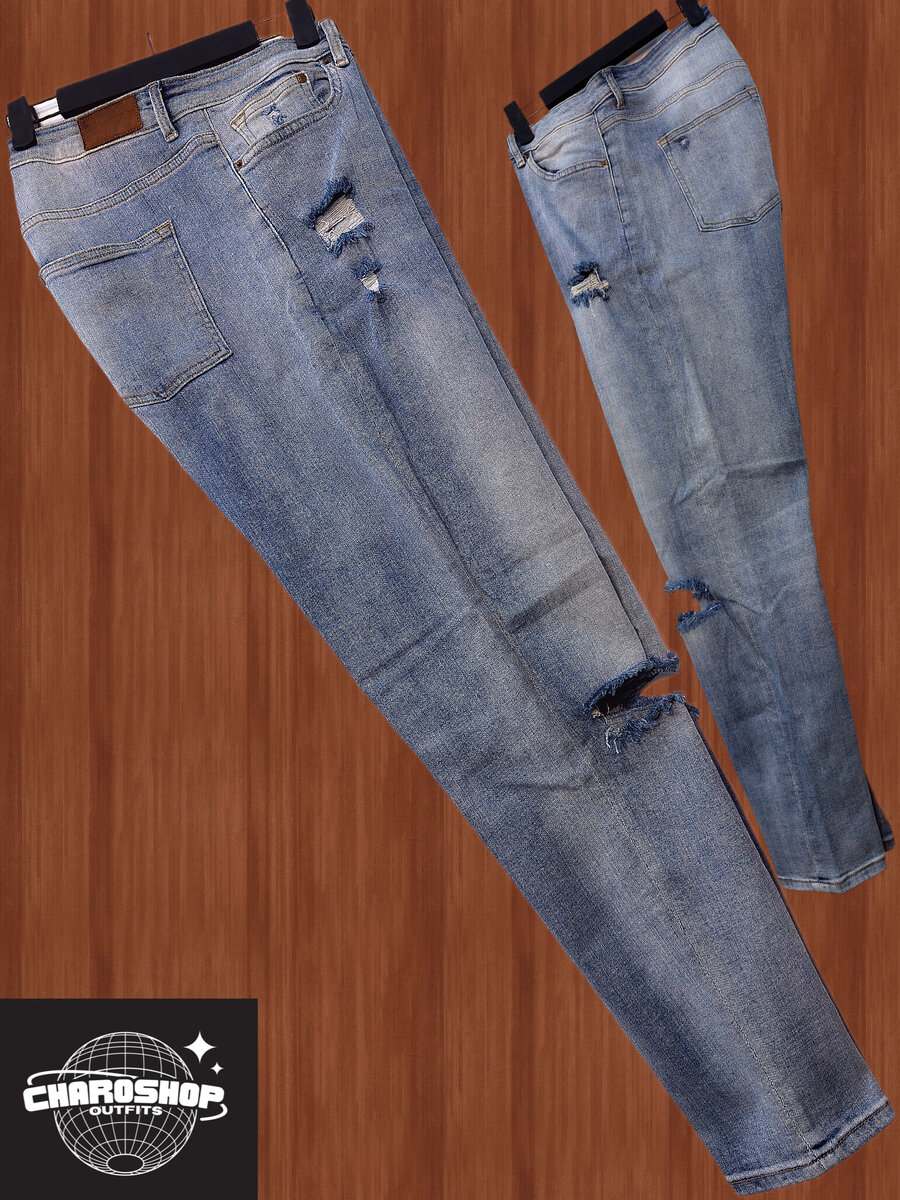 Jeans décontractés délavés homme