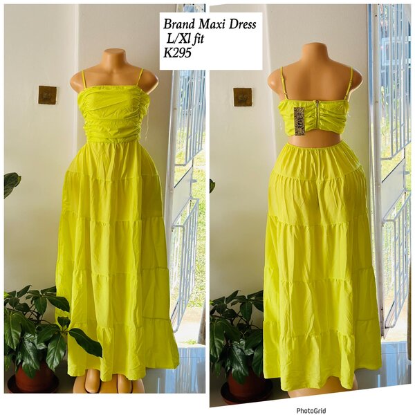 Women's maxi yellow dress in size L/XL