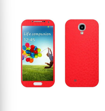 Samsung Galaxy S4 Red Common Leather Texture Mobile Skin