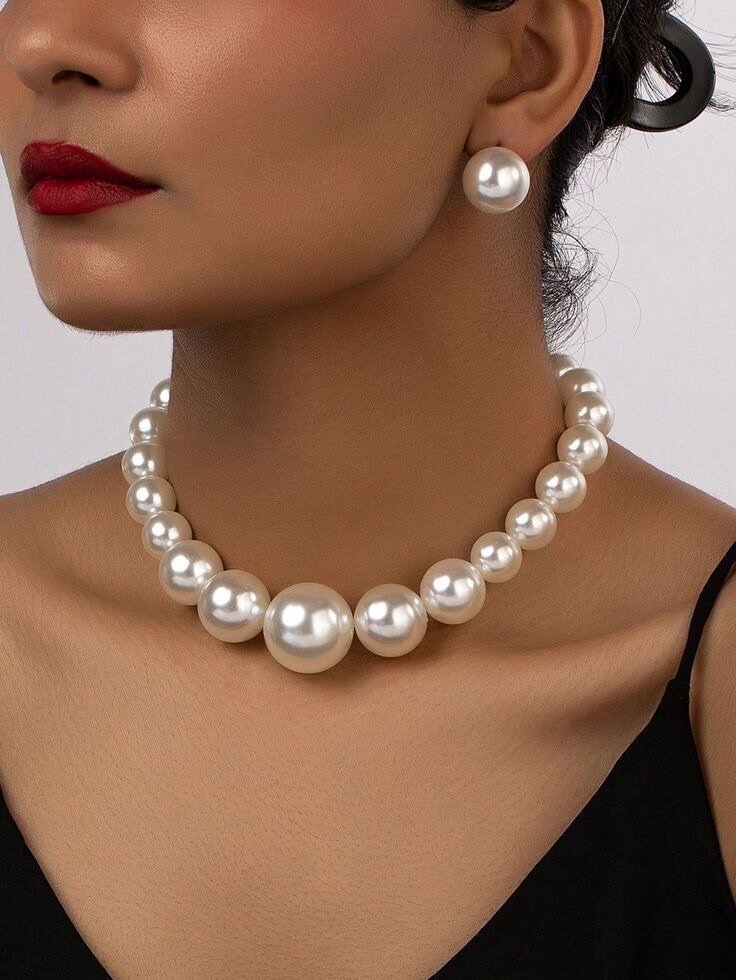 Collier et Boucles d'Oreilles Perles Élégantes